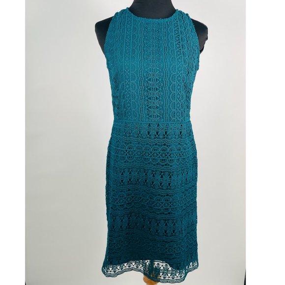 NWT LOFT Lace Crochet Sheath Dress Size 2 - Picture 2 of 11